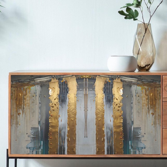 Decoupage Modern Elegante Abstrakt Gold Seidenpapier (Von Creator hochgeladen)