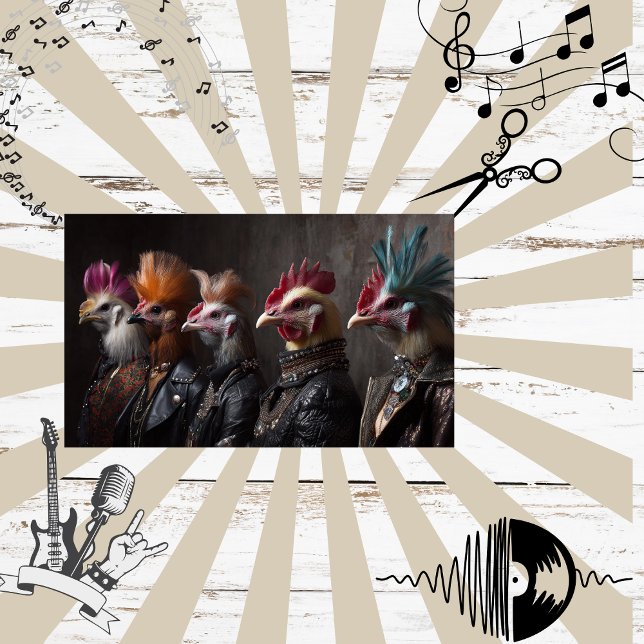 Decoupage Music Band Chickens Punk Style Seidenpapier (Von Creator hochgeladen)