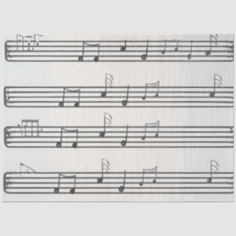 Decoupage Music Sheet Notes Seidenpapier