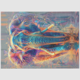 Decoupage Neon farbig Majestic Elephant Seidenpapier