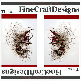 Decoupage Niedlich Steampunk Weiße Maus in Hat LR  Seidenpapier