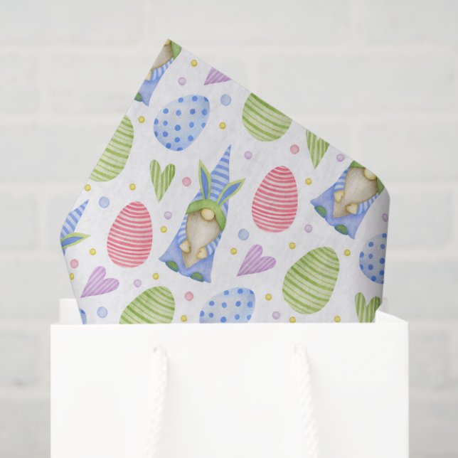 Decoupage Oaster Gnome Bunny Seidenpapier (Geschenktüte)