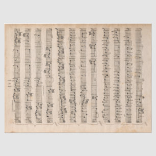 Decoupage of Sheet Music Vintag Handgeschriebene K Seidenpapier