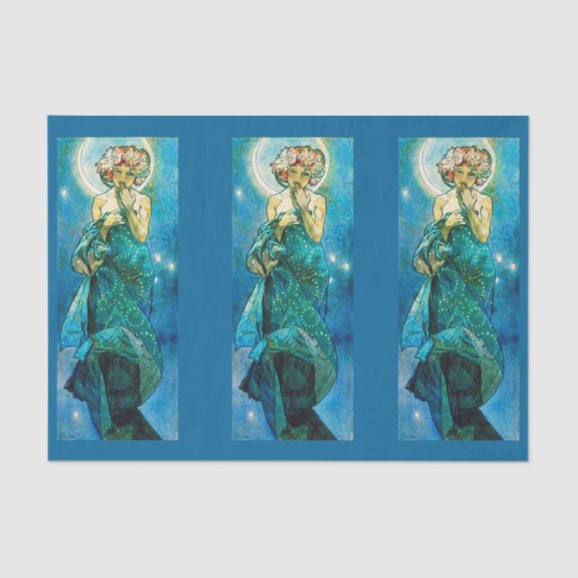 Decoupage Paper 10"x15" - Alphonse Mucha 19 Seidenpapier (Vorderseite)