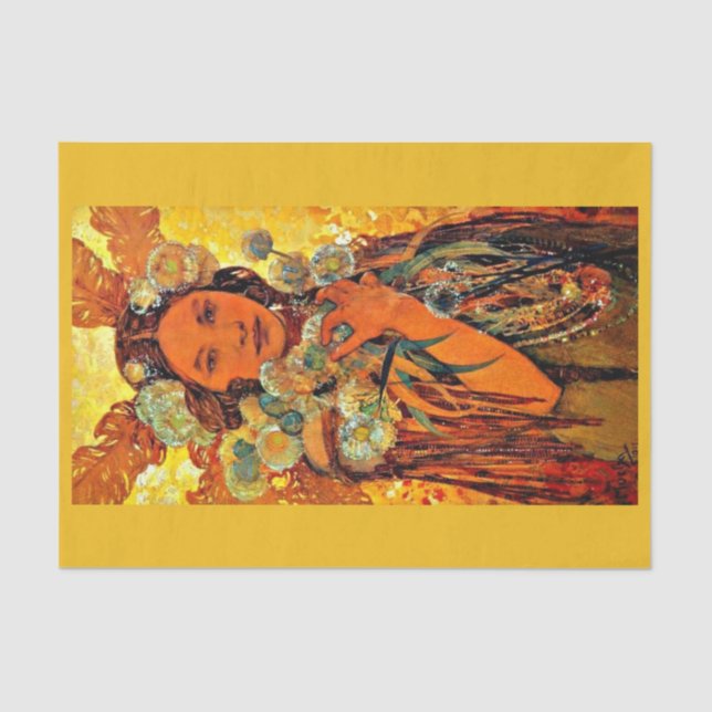 Decoupage Paper 10"x15" - Alphonse Mucha 2 Seidenpapier (Vorderseite)