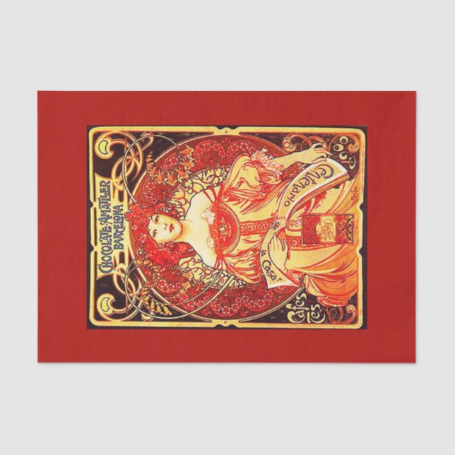 Decoupage Paper 10"x15" - Alphonse Mucha 31 Seidenpapier (Vorderseite)