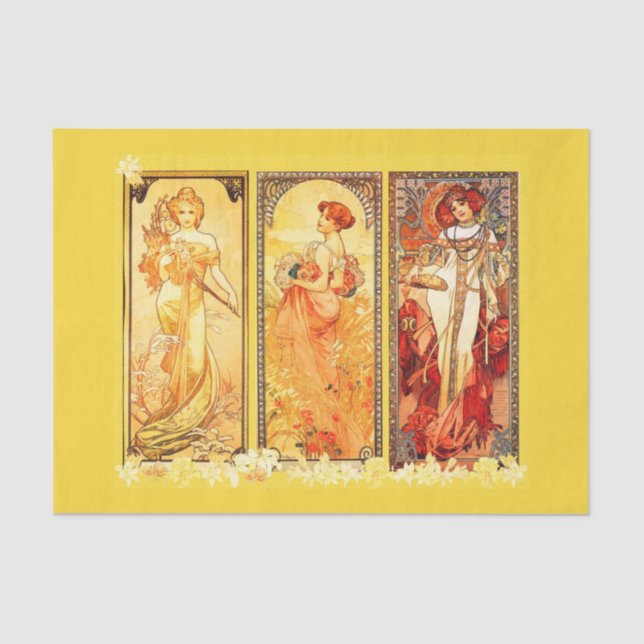 Decoupage Paper 10"x15" - Alphonse Mucha 42 Seidenpapier (Vorderseite)