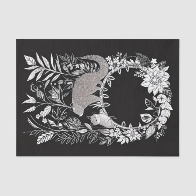 Decoupage Paper 10"x15" - Black Series 17 Seidenpapier (Vorderseite)