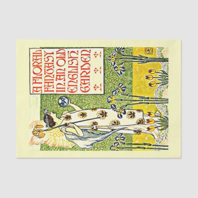 Decoupage Paper 10"x15" - Walter Crane 27 Seidenpapier (Vorderseite)