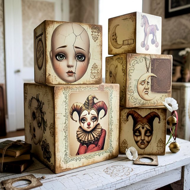 Decoupage Paper Melancholic Clown  Seidenpapier (Von Creator hochgeladen)