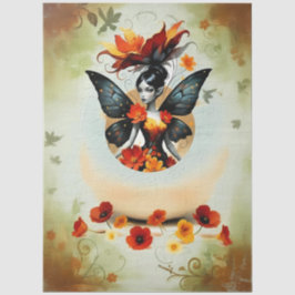 Decoupage Paper Whimsical Flower Fairy  Seidenpapier