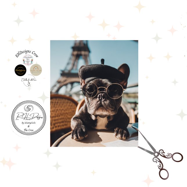 Decoupage Paris Cafe Frenchie Bulldog Cafe Seidenpapier (Von Creator hochgeladen)