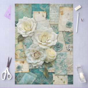 Decoupage Pastel florale Collage Craft Seidenpapier