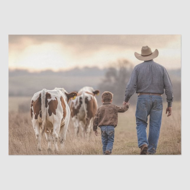 Decoupage Pater Son Hand N Hand Viehzucht Seidenpapier (Vorderseite)