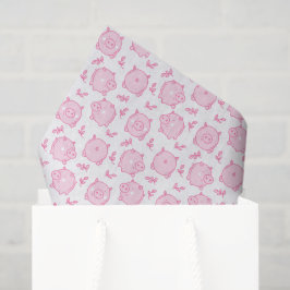 Decoupage Pig Birthday Party Pink Seidenpapier