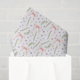 Decoupage Pink Bows Floral Geburtstagsdusche Hochz Seidenpapier