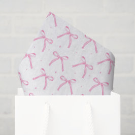 Decoupage Pink Bows Watercolor Seidenpapier