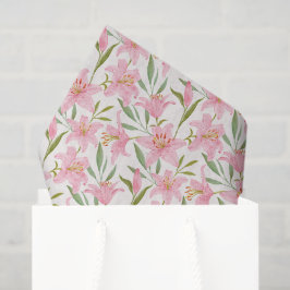 Decoupage Pink Lilien Blumenfarbe Seidenpapier