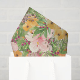 Decoupage Pink Orange Blume Seidenpapier