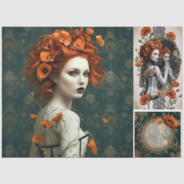 Decoupage Poetic Gothic Motifs  Seidenpapier