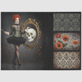 Decoupage Poetic Gothic Motifs  Seidenpapier
