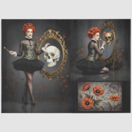 Decoupage Poetic Gothic Motifs  Seidenpapier