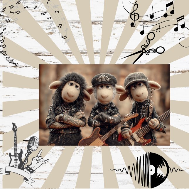 Decoupage Punk Rock Sheep Band Seidenpapier (Von Creator hochgeladen)