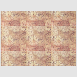 Decoupage Retro Vintage Uhr Steg Punk Weihnachten Seidenpapier