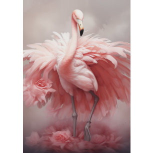 Decoupage Rosa Flamingo Sternenlichtpracht Seidenpapier