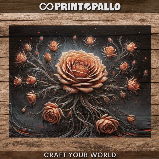 Decoupage - Rose-Konstellation - Seidenpapier (Von Creator hochgeladen)