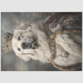 Decoupage Royal Great Pyrenäen genannt Gunner Seidenpapier