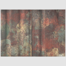 Decoupage Rusty Tin Weathered Metal Seidenpapier