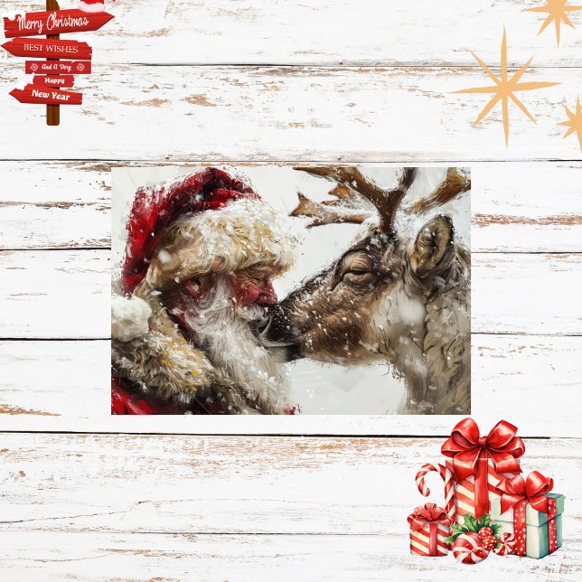 Decoupage Santa & Rudolph Christmas Bond Seidenpapier (Von Creator hochgeladen)