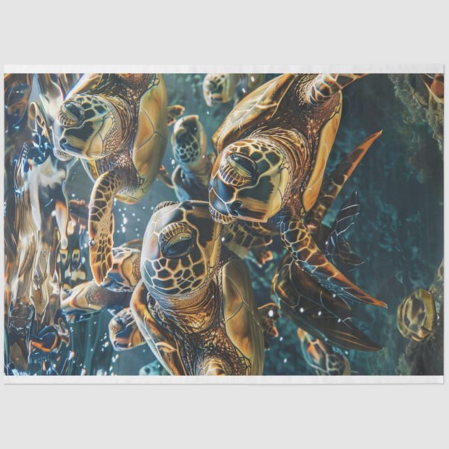 Decoupage Sea Turtles Seidenpapier (Vorderseite)