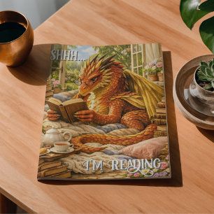 Decoupage Shhh… Ich lese gemütlich ein Drache Seidenpapier