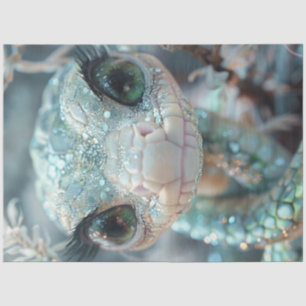 Decoupage Shimmering Lizard Snake Kreatur Seidenpapier