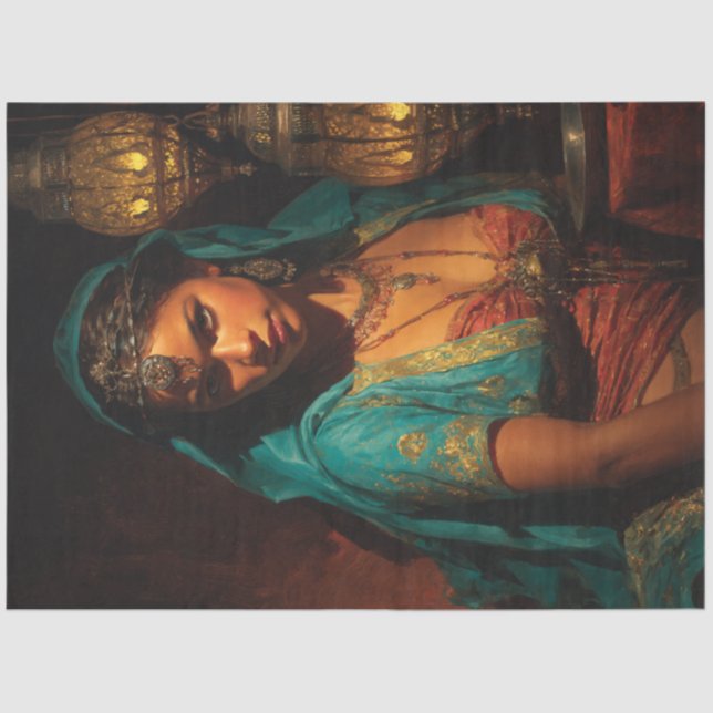 Decoupage Sinti und Roma Lady Mystic Charm Seidenpapier (Vorderseite)