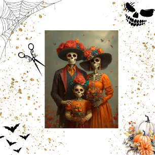 Decoupage Skeleton Family Festive Halloween-Party Seidenpapier