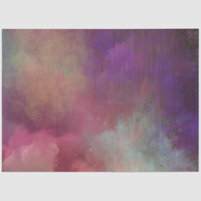 Decoupage Smoky Imitats beenden Goldenes Gelb Lila Seidenpapier (Vorderseite)