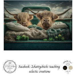 Decoupage St. Patrick Highland Vintage LKW Seidenpapier