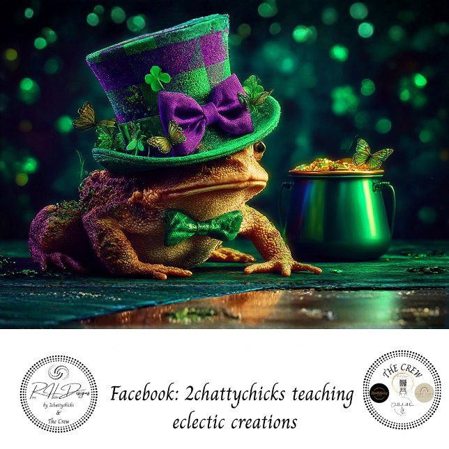 Decoupage St. Patricks Irischer Glücksfrosch Topf  Seidenpapier (Von Creator hochgeladen)