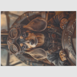 Decoupage Steampunk Dackel Seidenpapier