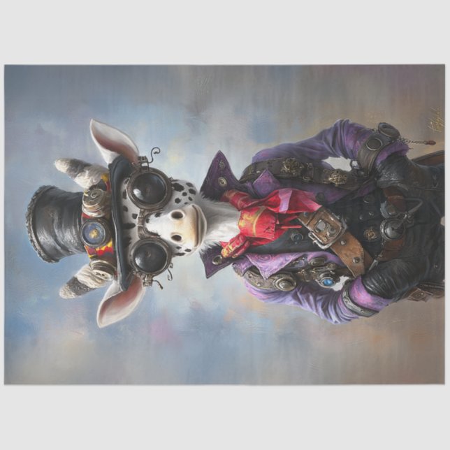 Decoupage Steampunk Fantasy Giraffe Seidenpapier (Vorderseite)