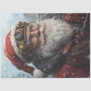 Decoupage Steampunk Santa Winter Weather Seidenpapier