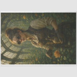 Decoupage Steampunk Victorian Gardener Art Seidenpapier