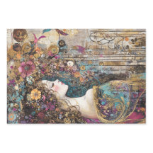 Decoupage Steampunk Viktorianisch Lady Butterfly