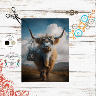 Decoupage Steampunk Whimsical Highland mit Flair Seidenpapier