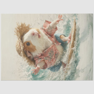 Decoupage Surround Guinea Pig Hawaiian Style Seidenpapier