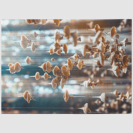 Decoupage Suspended Surreal Floating Mushrooms Seidenpapier