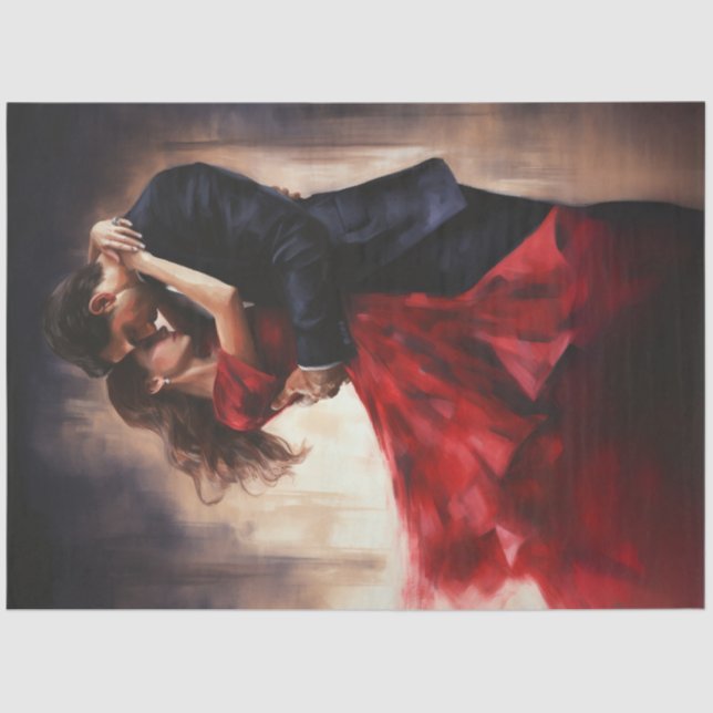 Decoupage Tango Tänzer Tango Tanzen Seidenpapier (Vorderseite)